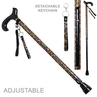 UNISEX CRYSTAL RHINESTONE ADJUSTABLE WALKING DERBY JEWELED CANE
